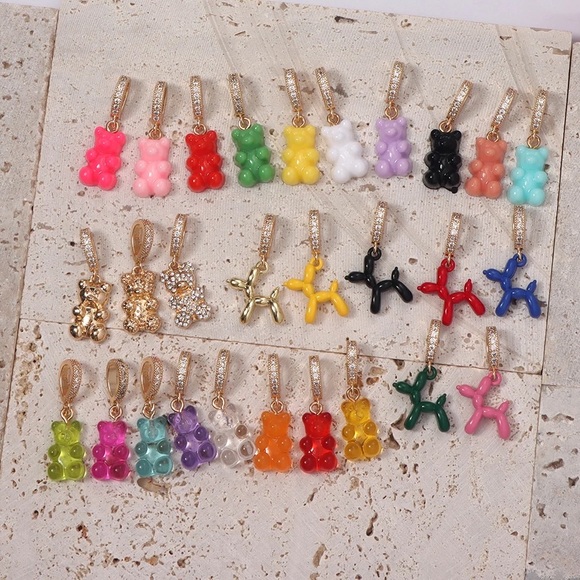 1pcs Bj Gold Metallic Ballon Dog Pop Art Charm Pendant - Picture 13 of 16